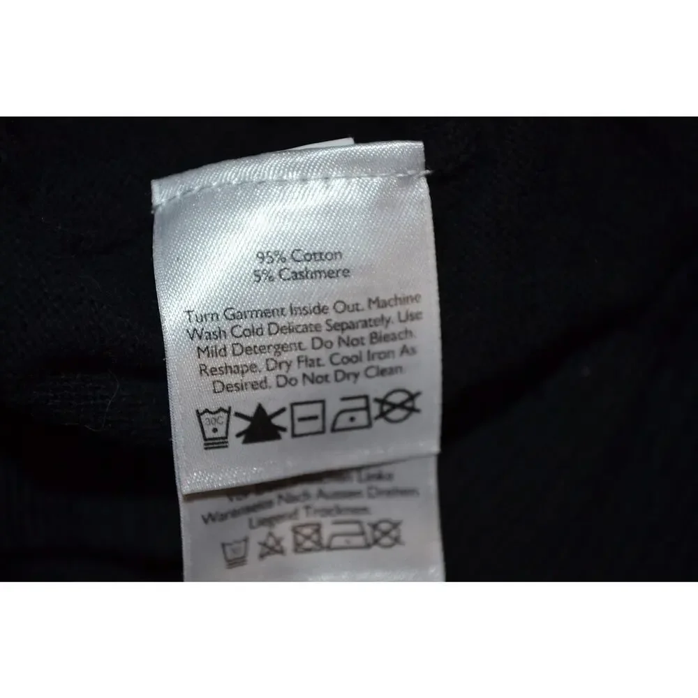 Eddie Bauer Cotton Cashmere Quarter Zip Size Large